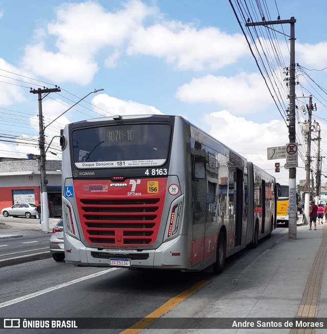 Express Transportes Urbanos Ltda 4 8163 na cidade de São Paulo, São Paulo, Brasil, por Andre Santos de Moraes. Número da foto: #9612933.
