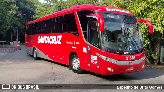 Viação Santa Cruz 21518 na cidade de São Paulo, São Paulo, Brasil, por Espedito de Brito Gomes. Número da foto: #9613910.