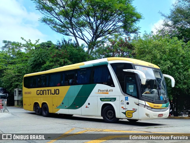 Empresa Gontijo de Transportes 18080 na cidade de São Paulo, São Paulo, Brasil, por Edinilson Henrique Ferreira. ID da foto: 9612898.