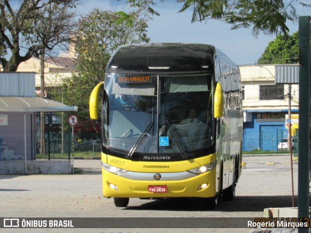 Viação Itapemirim 60017 na cidade de São José dos Campos, São Paulo, Brasil, por Rogerio Marques. ID da foto: 9612944.