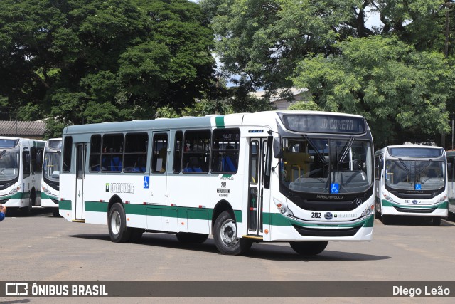 Cidade Verde Transporte Rodoviário 2102 na cidade de Maringá, Paraná, Brasil, por Diego Leão. Número da foto: #9644706.