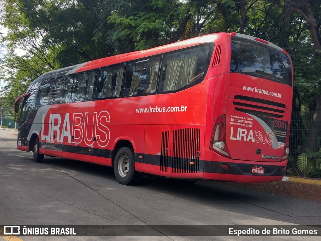 Lirabus 13081 na cidade de São Paulo, São Paulo, Brasil, por Espedito de Brito Gomes. Número da foto: #9644747.