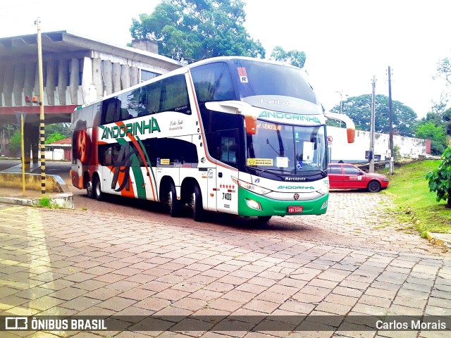 Empresa de Transportes Andorinha 7400 na cidade de Presidente Venceslau, São Paulo, Brasil, por Carlos Morais. ID da foto: 9642809.