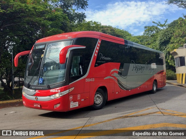 Empresa de Ônibus Pássaro Marron 5943 na cidade de São Paulo, São Paulo, Brasil, por Espedito de Brito Gomes. Número da foto: #9643030.