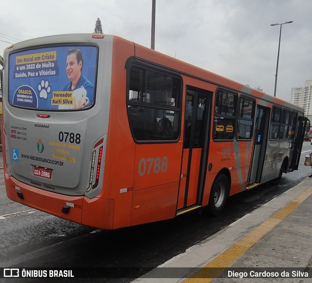 Viação Osasco 0788 na cidade de Osasco, São Paulo, Brasil, por Diego Cardoso da Silva. Número da foto: #9645550.