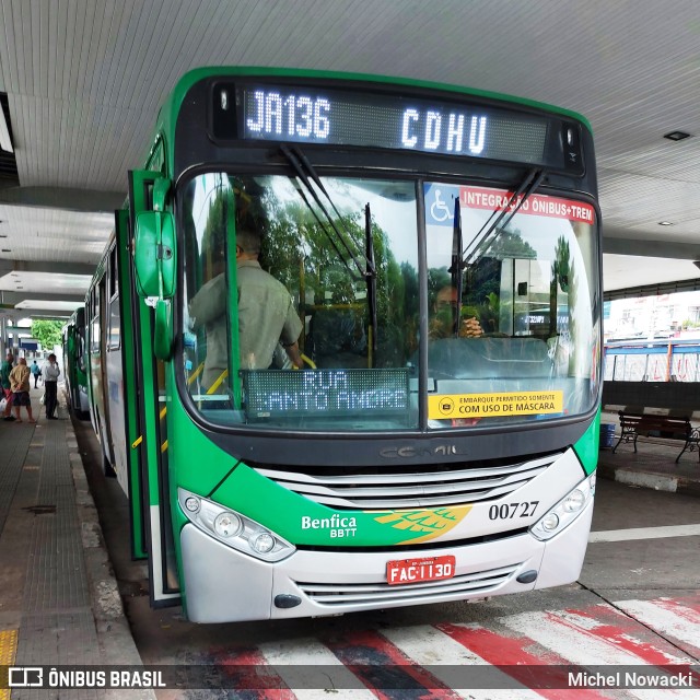 BBTT - Benfica Barueri Transporte e Turismo 00727 na cidade de Jandira, São Paulo, Brasil, por Michel Nowacki. Número da foto: #9644080.