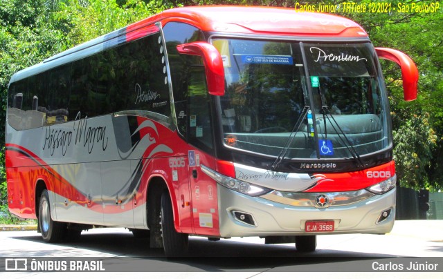 Empresa de Ônibus Pássaro Marron 6005 na cidade de São Paulo, São Paulo, Brasil, por Carlos Júnior. ID da foto: 9647063.