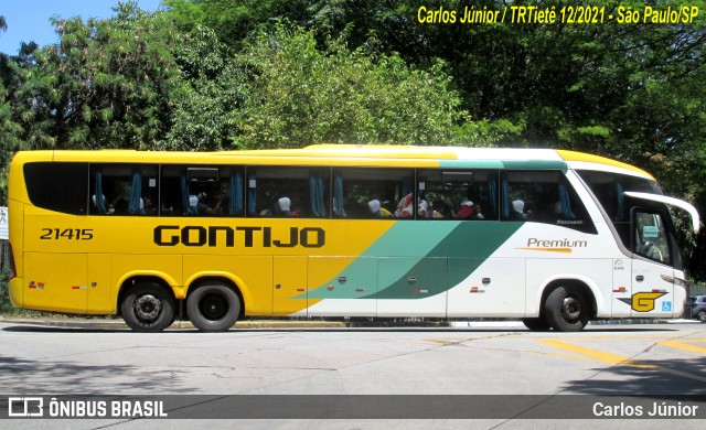 Empresa Gontijo de Transportes 21415 na cidade de São Paulo, São Paulo, Brasil, por Carlos Júnior. ID da foto: 9648149.