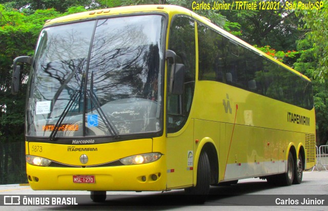 Viação Itapemirim 5873 na cidade de São Paulo, São Paulo, Brasil, por Carlos Júnior. Número da foto: #9648107.