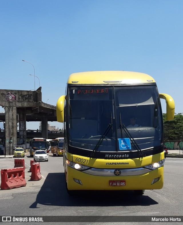 Viação Itapemirim 60021 na cidade de Rio de Janeiro, Rio de Janeiro, Brasil, por Marcelo Horta. Número da foto: #9646274.