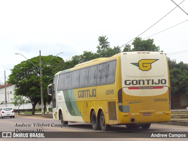 Empresa Gontijo de Transportes 12695 na cidade de Pirapora, Minas Gerais, Brasil, por Andrew Campos. ID da foto: 9650966.