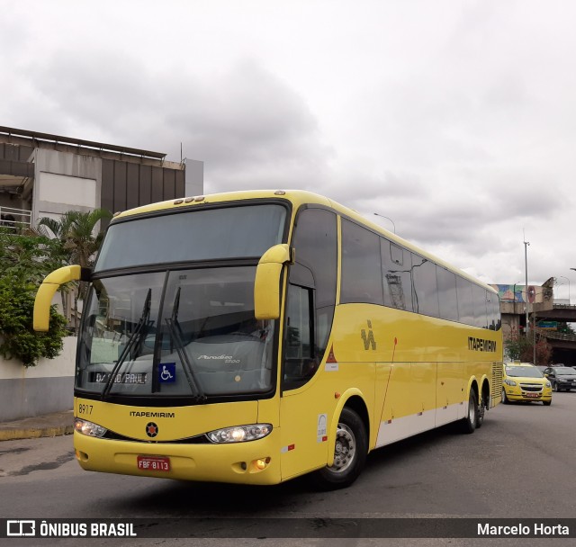 Viação Itapemirim 8917 na cidade de Rio de Janeiro, Rio de Janeiro, Brasil, por Marcelo Horta. ID da foto: 9651619.