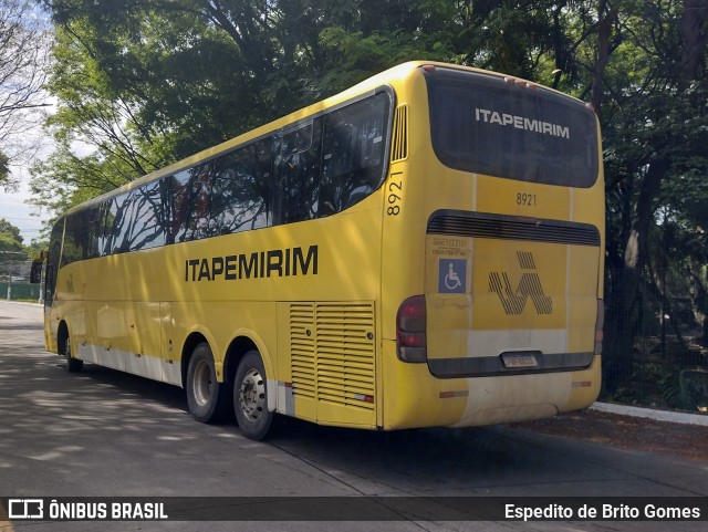 Viação Itapemirim 8921 na cidade de São Paulo, São Paulo, Brasil, por Espedito de Brito Gomes. ID da foto: 9650472.