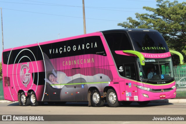 Viação Garcia 8715 na cidade de São Paulo, São Paulo, Brasil, por Jovani Cecchin. ID da foto: 9651595.