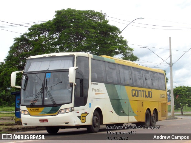 Empresa Gontijo de Transportes 12695 na cidade de Pirapora, Minas Gerais, Brasil, por Andrew Campos. ID da foto: 9650961.