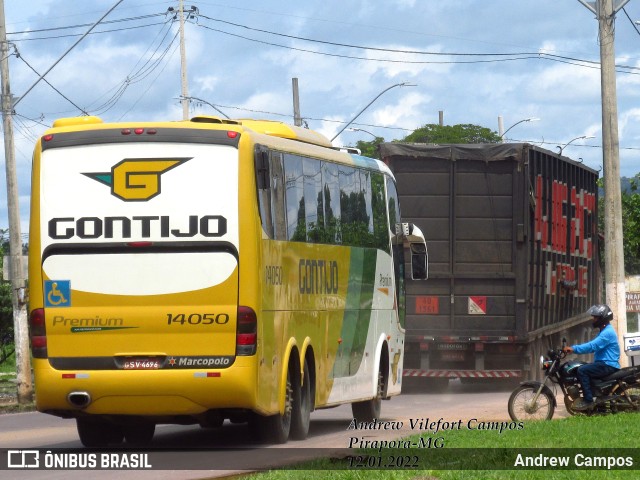 Empresa Gontijo de Transportes 14050 na cidade de Pirapora, Minas Gerais, Brasil, por Andrew Campos. ID da foto: 9650981.