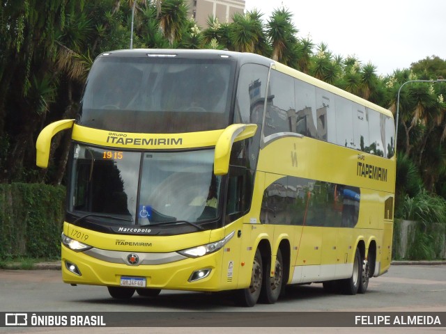 Viação Itapemirim 17019 na cidade de Curitiba, Paraná, Brasil, por FELIPE ALMEIDA. ID da foto: 9648478.