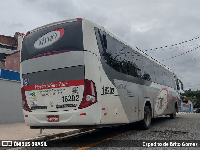 Viação Mimo 18202 na cidade de Franco da Rocha, São Paulo, Brasil, por Espedito de Brito Gomes. Número da foto: #9648533.