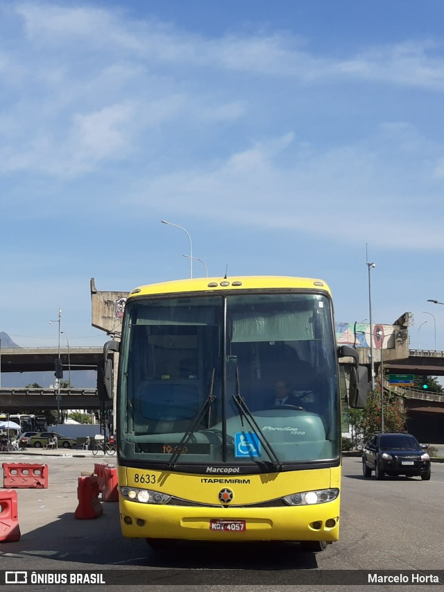 Viação Itapemirim 8633 na cidade de Rio de Janeiro, Rio de Janeiro, Brasil, por Marcelo Horta. ID da foto: 9648727.