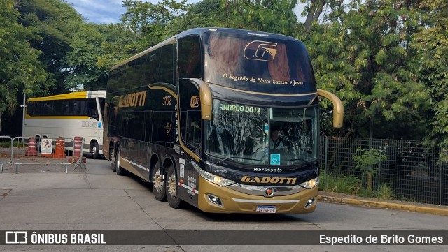 Auto Viação Gadotti 3702 na cidade de São Paulo, São Paulo, Brasil, por Espedito de Brito Gomes. Número da foto: #9653770.