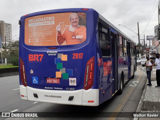 BR7 Mobilidade 2917 na cidade de São Bernardo do Campo, São Paulo, Brasil, por Welton Xavier. ID da foto: 9656674.