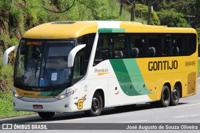 Empresa Gontijo de Transportes 18445 na cidade de Piraí, Rio de Janeiro, Brasil, por José Augusto de Souza Oliveira. ID da foto: 9656306.