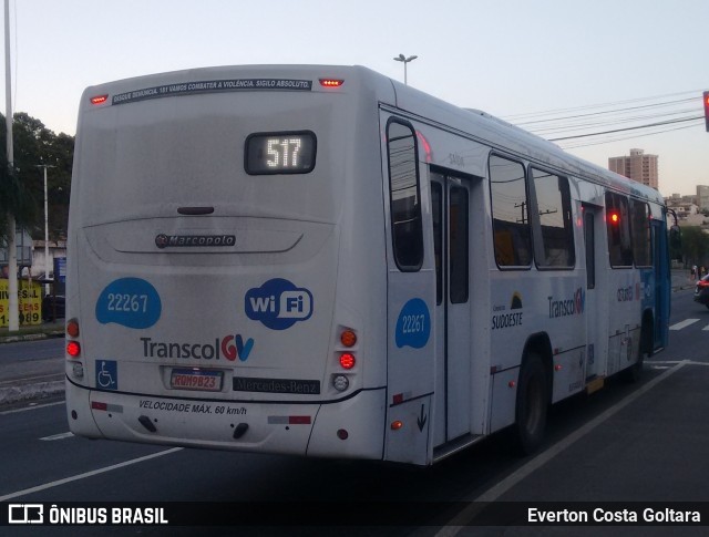 Nova Transporte 22267 na cidade de Cariacica, Espírito Santo, Brasil, por Everton Costa Goltara. Número da foto: #9655637.
