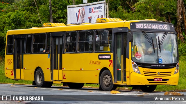 Gidion Transporte e Turismo 11340 na cidade de Joinville, Santa Catarina, Brasil, por Vinicius Petris. ID da foto: 9655587.