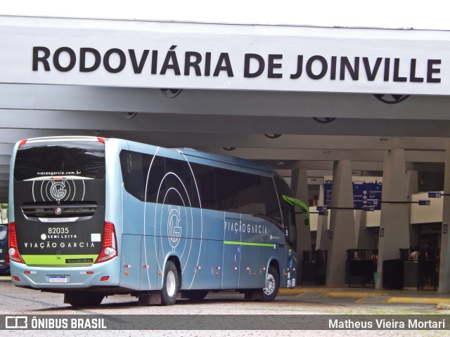 Viação Garcia 82035 na cidade de Joinville, Santa Catarina, Brasil, por Matheus Vieira Mortari. ID da foto: 9655452.