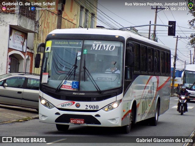 Viação Mimo 2900 na cidade de Jundiaí, São Paulo, Brasil, por Gabriel Giacomin de Lima. ID da foto: 9656440.