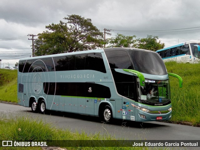 Viação Garcia 8693 na cidade de Campinas, São Paulo, Brasil, por José Eduardo Garcia Pontual. Número da foto: #9655326.