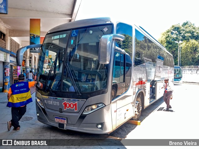 Auto Viação 1001 RJ 108.1215 na cidade de Campos dos Goytacazes, Rio de Janeiro, Brasil, por Breno Vieira. ID da foto: 9655412.