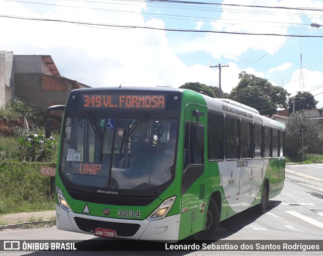 VB Transportes e Turismo 3234 na cidade de Campinas, São Paulo, Brasil, por Leonardo Sebastiao dos Santos Rodrigues. ID da foto: 9655818.