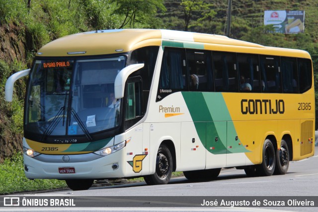 Empresa Gontijo de Transportes 21385 na cidade de Piraí, Rio de Janeiro, Brasil, por José Augusto de Souza Oliveira. ID da foto: 9656487.