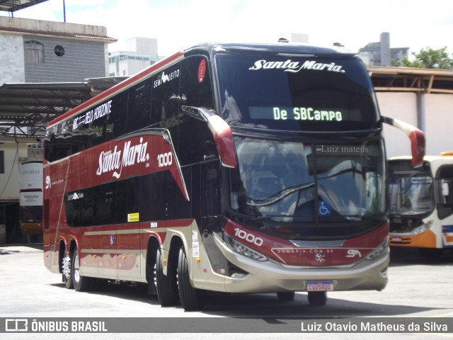 Santa Maria Fretamento e Turismo 1000 na cidade de Belo Horizonte, Minas Gerais, Brasil, por Luiz Otavio Matheus da Silva. ID da foto: 9658331.