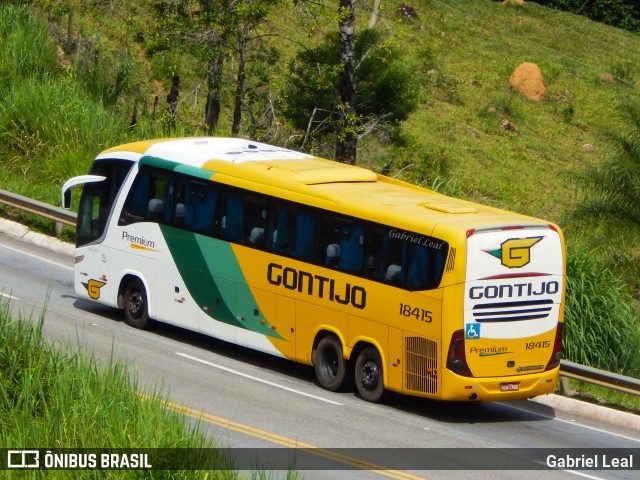 Empresa Gontijo de Transportes 18415 na cidade de Córrego Fundo, Minas Gerais, Brasil, por Gabriel Leal. ID da foto: 9659842.