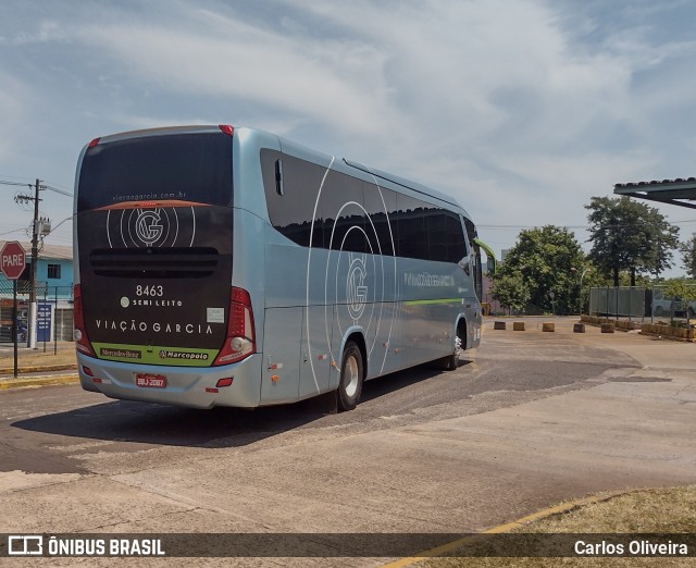 Viação Garcia 8463 na cidade de Cascavel, Paraná, Brasil, por Carlos Oliveira. ID da foto: 9659026.