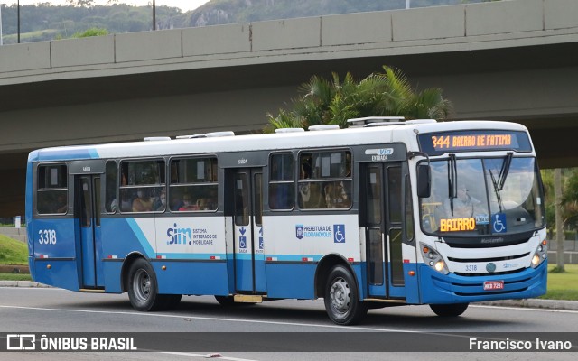 Emflotur - Empresa Florianópolis de Transportes Coletivos 3318 na cidade de Florianópolis, Santa Catarina, Brasil, por Francisco Ivano. Número da foto: #9658806.