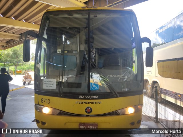 Viação Itapemirim 8713 na cidade de Ribeirão Preto, São Paulo, Brasil, por Marcelo Horta. ID da foto: 9658506.