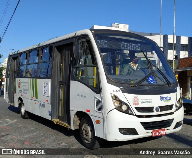 Otrantur Transporte e Turismo 81-326 na cidade de São Vicente, São Paulo, Brasil, por Andrey Soares Vassão. Número da foto: #9658592.