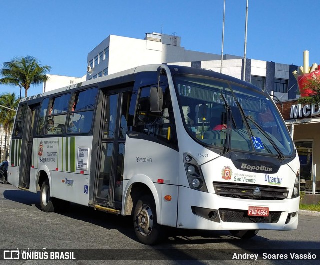 Otrantur Transporte e Turismo 15-309 na cidade de São Vicente, São Paulo, Brasil, por Andrey Soares Vassão. Número da foto: #9658602.