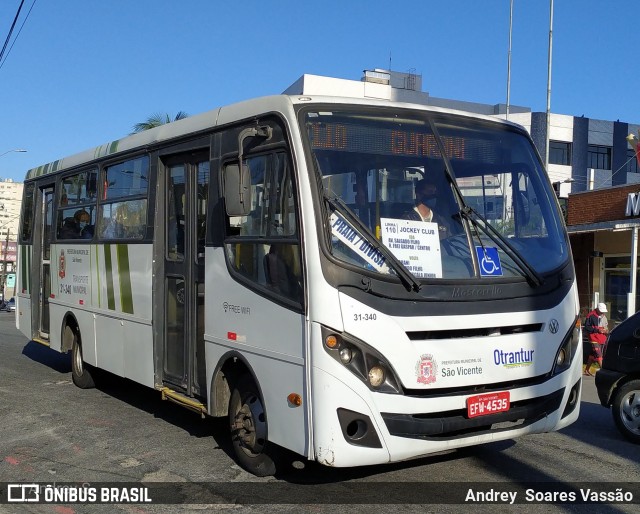Otrantur Transporte e Turismo 31-340 na cidade de São Vicente, São Paulo, Brasil, por Andrey  Soares Vassão. Número da foto: #9658611.