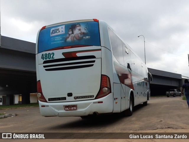 Eucatur - Empresa União Cascavel de Transportes e Turismo 4802 na cidade de Ji-Paraná, Rondônia, Brasil, por Gian Lucas  Santana Zardo. Número da foto: #9658813.