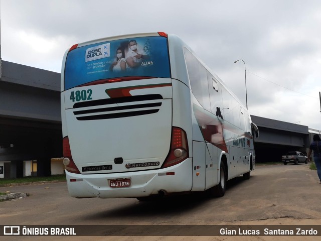 Eucatur - Empresa União Cascavel de Transportes e Turismo 4802 na cidade de Ji-Paraná, Rondônia, Brasil, por Gian Lucas  Santana Zardo. ID da foto: 9658813.