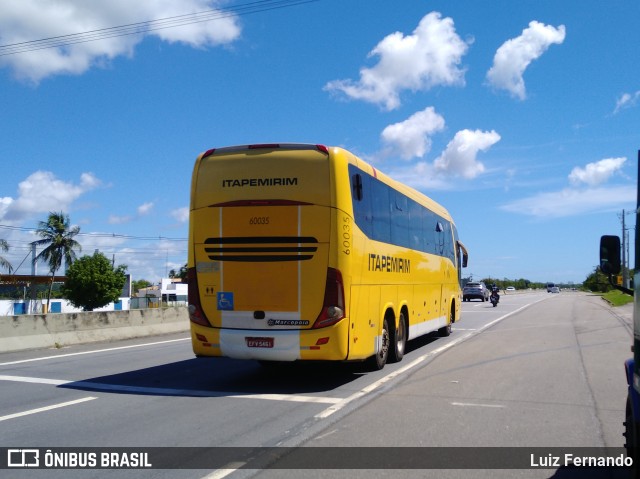 Viação Itapemirim 60035 na cidade de Marechal Deodoro, Alagoas, Brasil, por Luiz Fernando. ID da foto: 9659337.