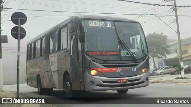 Viação Imigrantes 418 na cidade de São Bernardo do Campo, São Paulo, Brasil, por Ricardo Santos. ID da foto: 9662763.