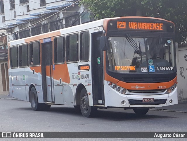 Linave Transportes A03028 na cidade de Nova Iguaçu, Rio de Janeiro, Brasil, por Augusto César. Número da foto: #9660591.