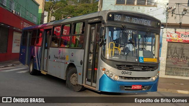 Viação Nossa Cidade 00412 na cidade de Franco da Rocha, São Paulo, Brasil, por Espedito de Brito Gomes. Número da foto: #9660625.