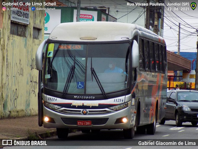 Rápido Campinas 11214 na cidade de Jundiaí, São Paulo, Brasil, por Gabriel Giacomin de Lima. ID da foto: 9663002.