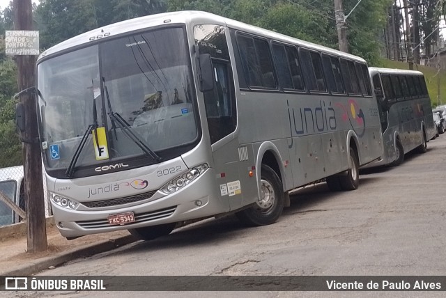 Jundiá Transportadora Turistica 3022 na cidade de Mairinque, São Paulo, Brasil, por Vicente de Paulo Alves. ID da foto: 9662704.